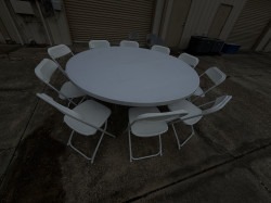 IMG 7912 1749262337 6FT Round Table and 10 Chairs