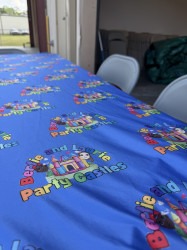 IMG 1899 1774620229 6 Ft Rectangular Table and 6 Grey Metal Chairs